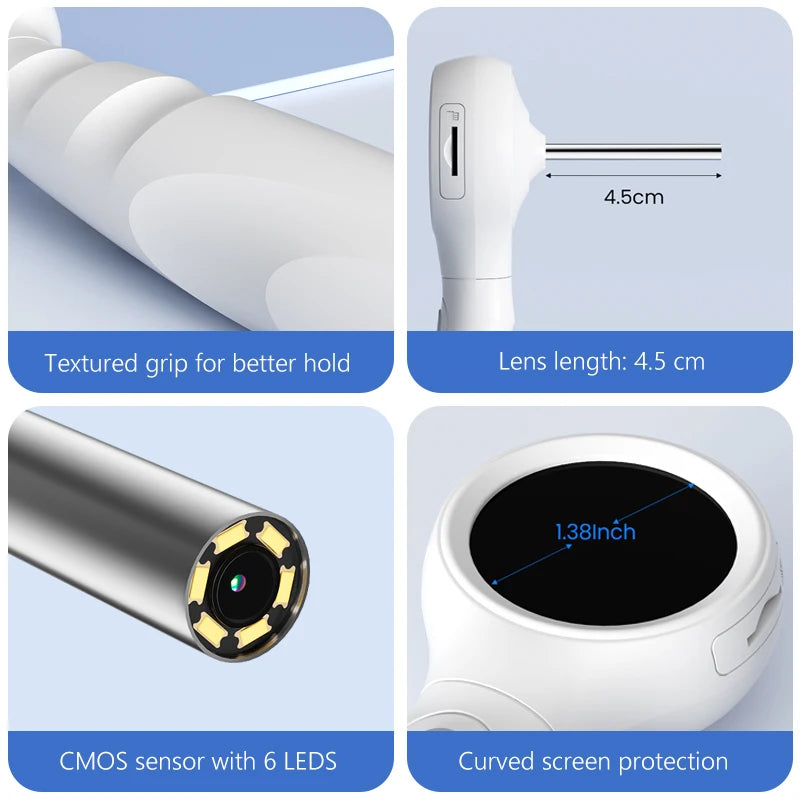 ILIHOME Visual Ear Cleaner with 1.38" Screen – 1080P HD Otoscope, 4.2mm Lens & 6 LED Lights