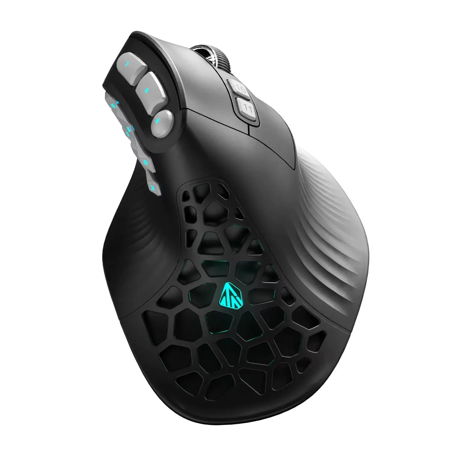 SOLAKAKA E9 Pro MMO Vertical Gaming Mouse – PAW3395, 15 Buttons, 36000 DPI, Tri-Mode
