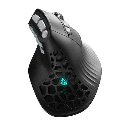 SOLAKAKA E9 Pro MMO Vertical Gaming Mouse – PAW3395, 15 Buttons, 36000 DPI, Tri-Mode