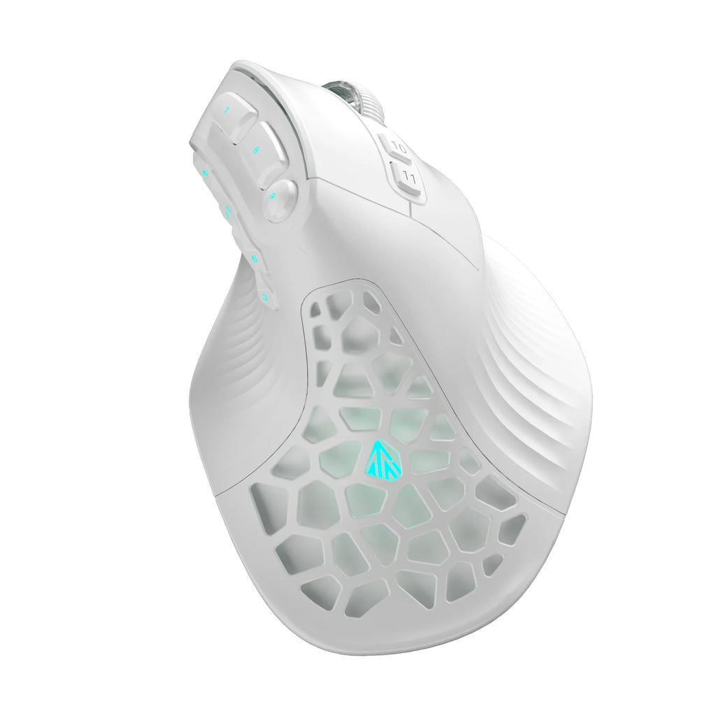 SOLAKAKA E9 Pro MMO Vertical Gaming Mouse – PAW3395, 15 Buttons, 36000 DPI, Tri-Mode