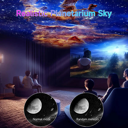 Galaxy Projector 13-in-1 HD Planetarium – Shooting Stars, Timer, 360°, 230 sq ft