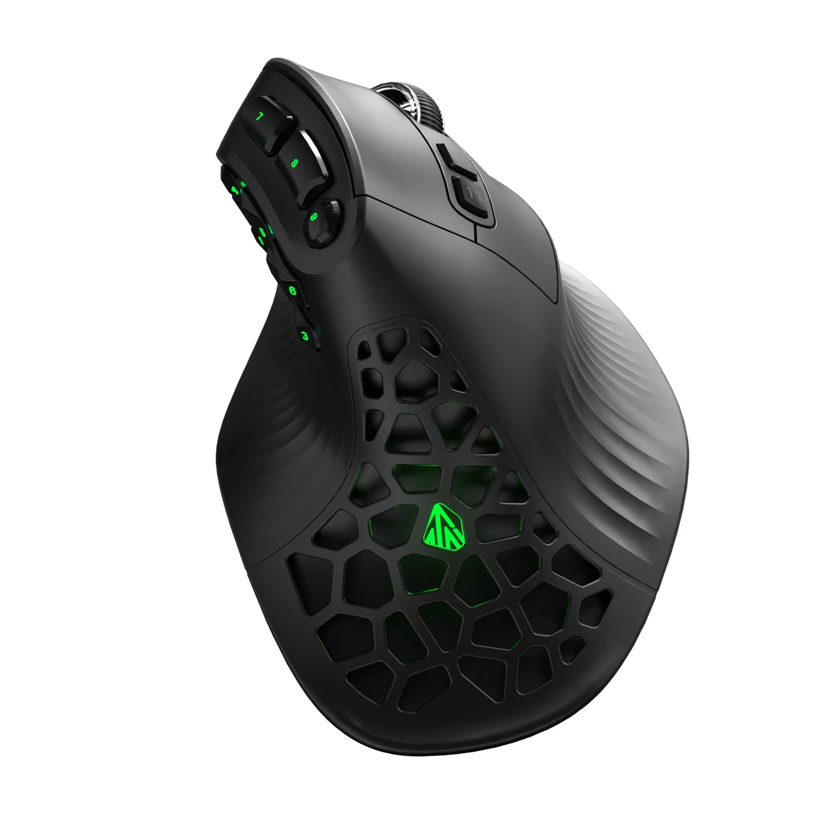 SOLAKAKA E9 Pro MMO Vertical Gaming Mouse – PAW3395, 15 Buttons, 36000 DPI, Tri-Mode
