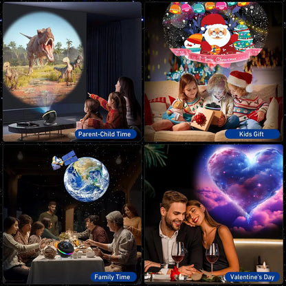 Galaxy Projector 13-in-1 HD Planetarium – Shooting Stars, Timer, 360°, 230 sq ft