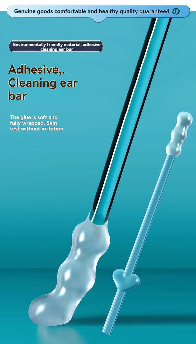 Silicone Sticky Ear Wax Remover – Disposable Adhesive Ear Picks for Kids & Adults, S/L Sizes (1 or 3 Pack)