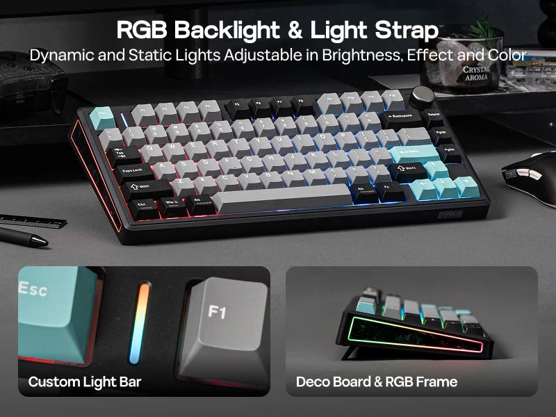 EPOMAKER TH80 V2 Mechanical Keyboard – 75%, Tri-Mode, 8000mAh, Gasket Mount, RGB