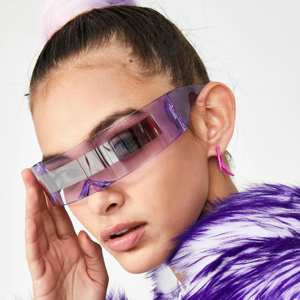 RMM Futuristic Narrow Visor Sunglasses – Mirror Lens, Unisex, 13 Color Options