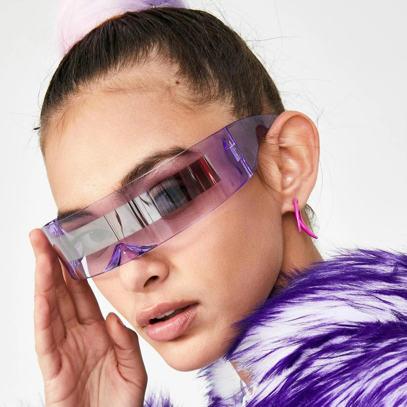 RMM Futuristic Narrow Visor Sunglasses – Mirror Lens, Unisex, 13 Color Options