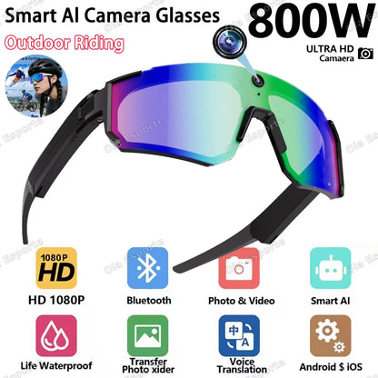 Ola Esporte AI Smart Cycling Glasses – 1080P Camera, UV400, Bluetooth 5.3 & AI Translation
