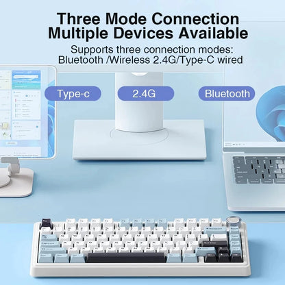 AULA F75 Mechanical Gaming Keyboard – 75%, Triple Mode, RGB, Hot-Swap, Gasket Mount