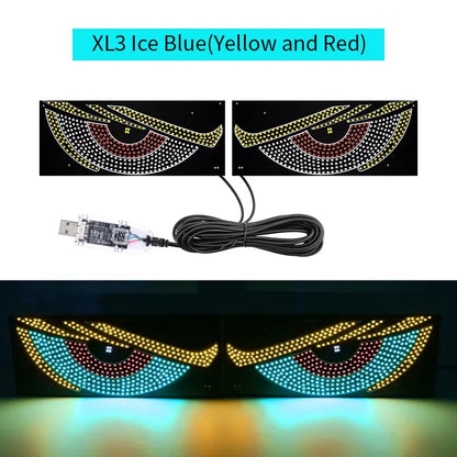 Car Dynamic Eye LED Lights – Flexible Rear Window Display, 12V, 4 Colors