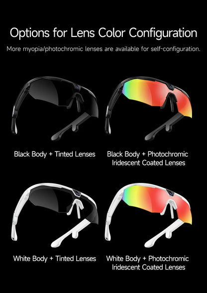 yaocx W640 AI Smart Sports Glasses – 32MP Camera, IP66, Bluetooth 5.3 & Real-Time Translation