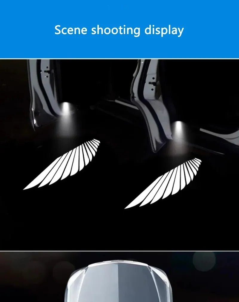 Wireless HD Laser Car Door Projector – Auto Sensor, No Wiring, Battery Powered, 2/4pcs