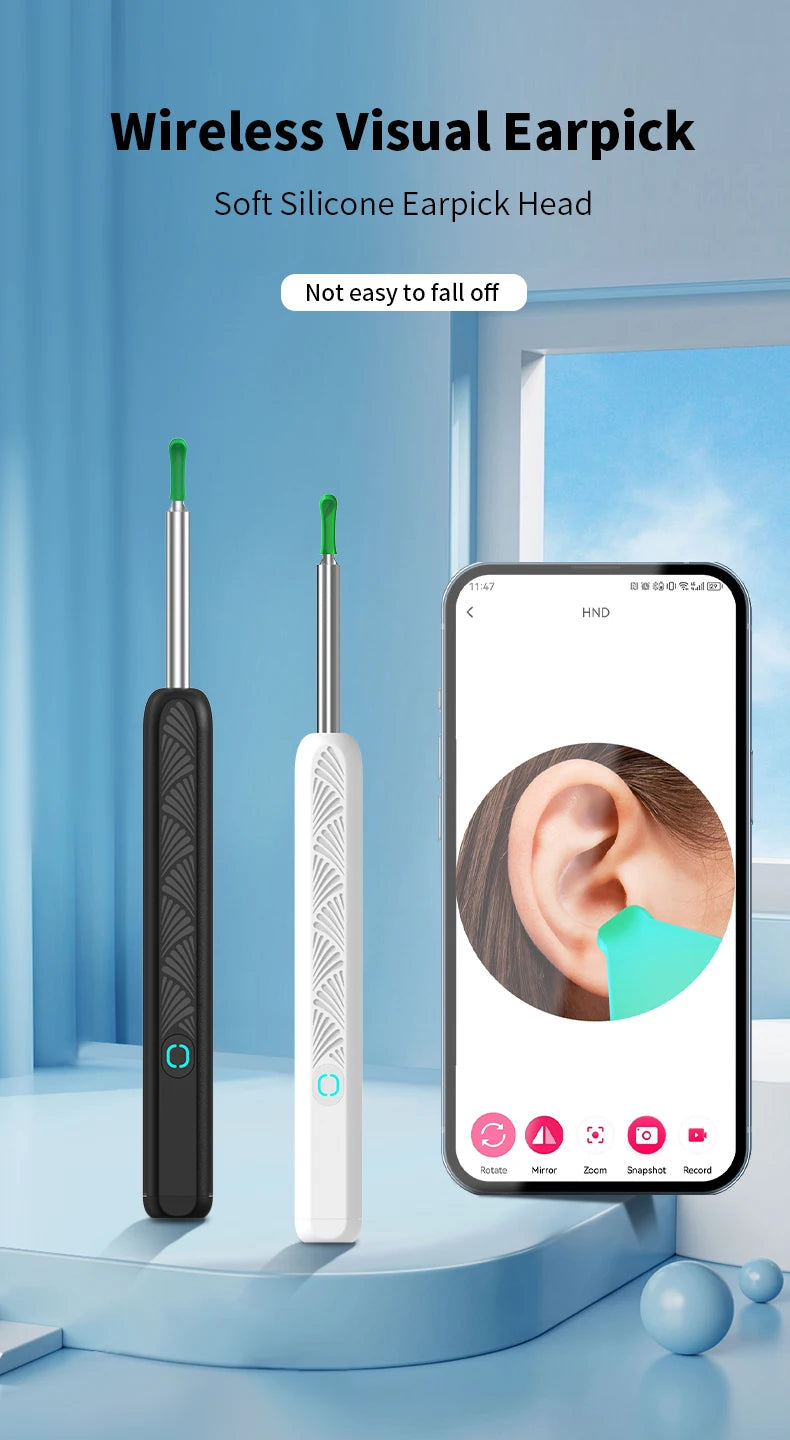 Wireless Ear Camera - HD Ear Wax Removal Tool with LED Light