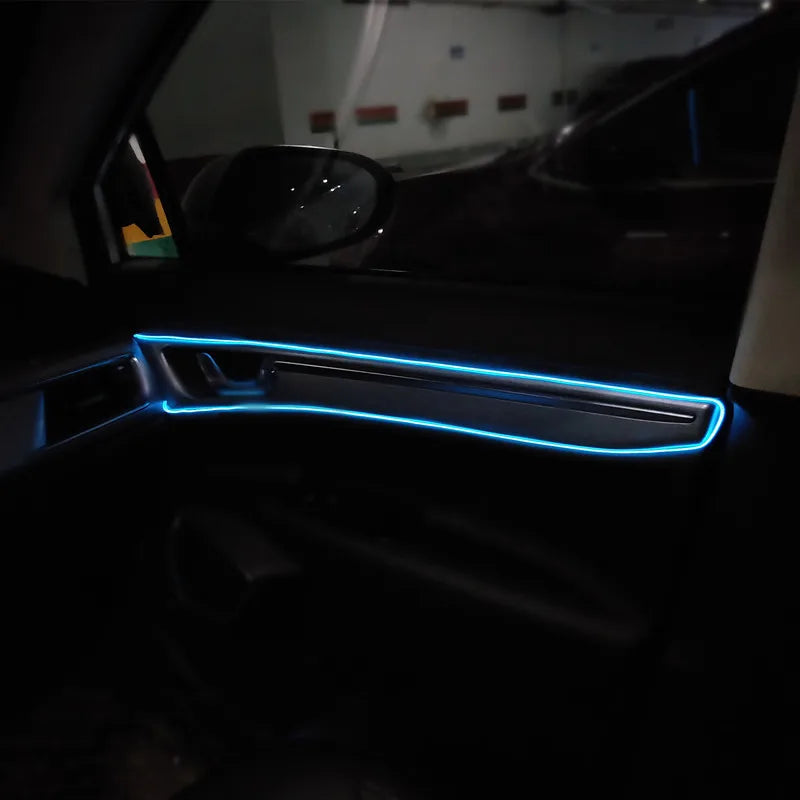 Car Interior EL Neon Strip Light – USB, Flexible, DIY Ambient Light, 1M/3M/5M, 3 Colors