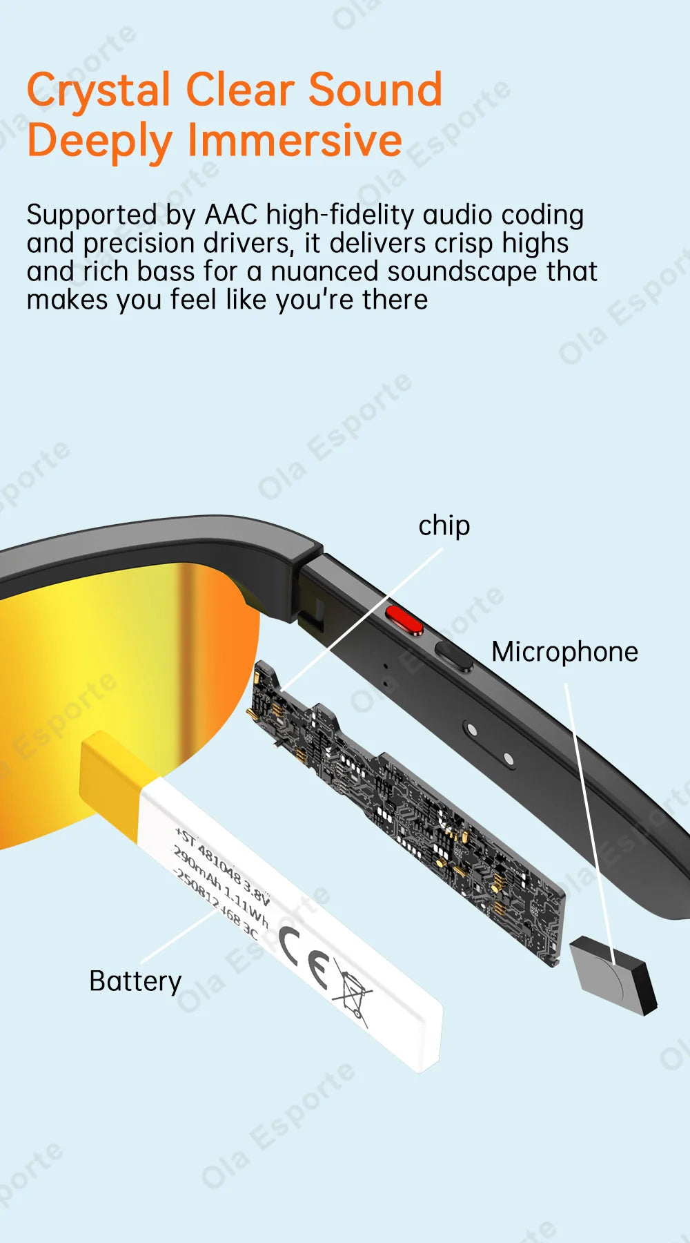 Ola Esporte AI Smart Cycling Glasses – 800MP Sony Camera, 1200P Video & Real-Time Translation