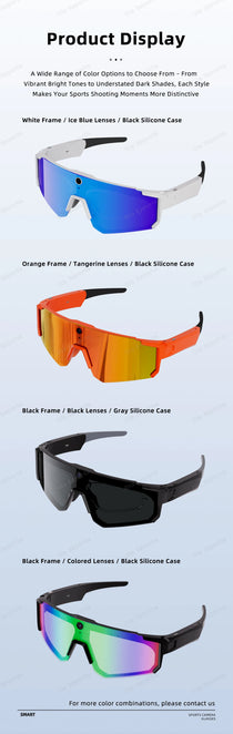 Ola Esporte AI Smart Cycling Glasses – 1080P Camera, UV400, Bluetooth 5.3 & AI Translation
