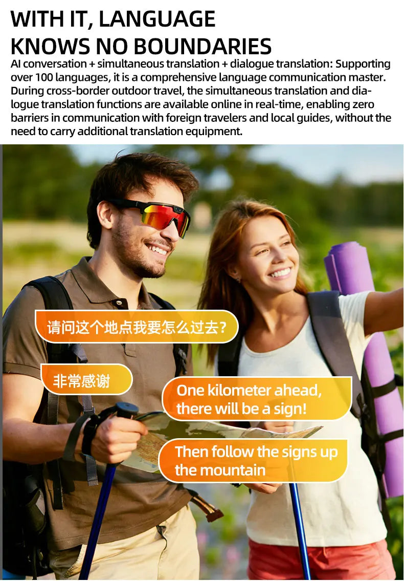 GUHUAVMI Q01 AI Smart Glasses – Dual Camera, 4K Video, Stereo Audio & Real-Time Translation