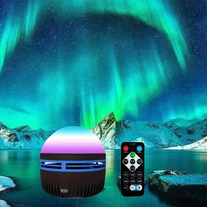 LED Water Ripple & Aurora Projector – 14 Effects, RGB, Remote Control, USB, 7 Colors