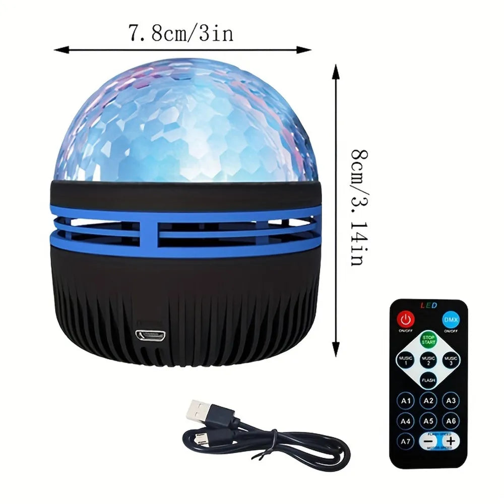 LED Water Ripple & Aurora Projector – 14 Effects, RGB, Remote Control, USB, 7 Colors