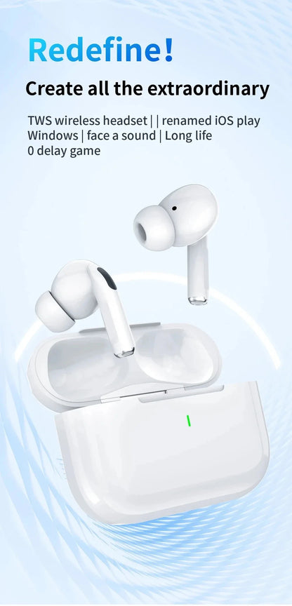 For Air pro5 Wireless Bluetooth Earphone Headset TWS Max With case Earbuds Noise Cancelling Headset For iPhone Android Headphone