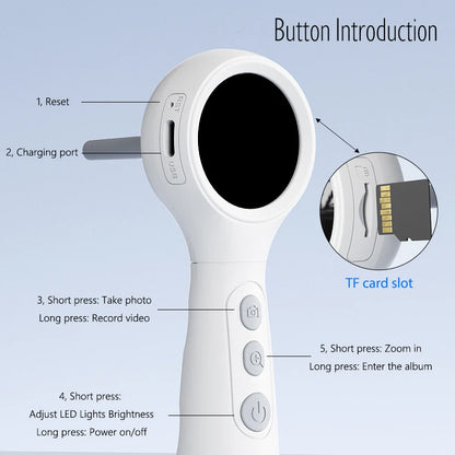 ILIHOME Visual Ear Cleaner with 1.38" Screen – 1080P HD Otoscope, 4.2mm Lens & 6 LED Lights