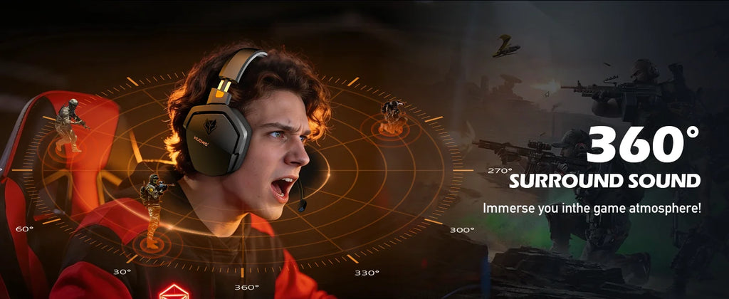 NUBWO G06 Wireless Gaming Headset – 2.4GHz + BT 5.3, 100H Battery, PS5/PS4/PC/Switch