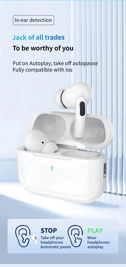 For Air pro5 Wireless Bluetooth Earphone Headset TWS Max With case Earbuds Noise Cancelling Headset For iPhone Android Headphone