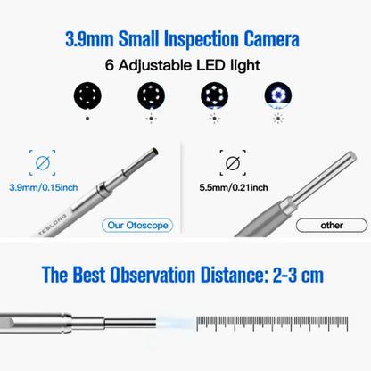 Digital Otoscope with 3.9mm Lens & HD Camera – Ear Wax Removal Tool for Kids & Adults