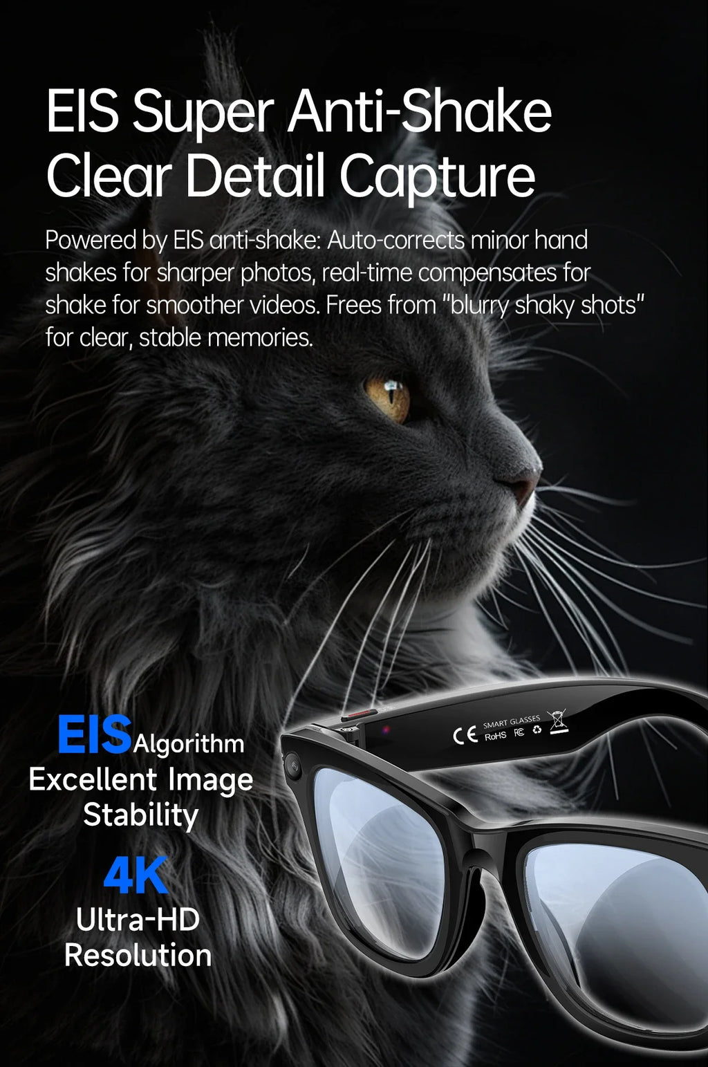 W620 Pro AI Smart Glasses – 4K Camera, Bluetooth 5.3 & Real-Time Translation