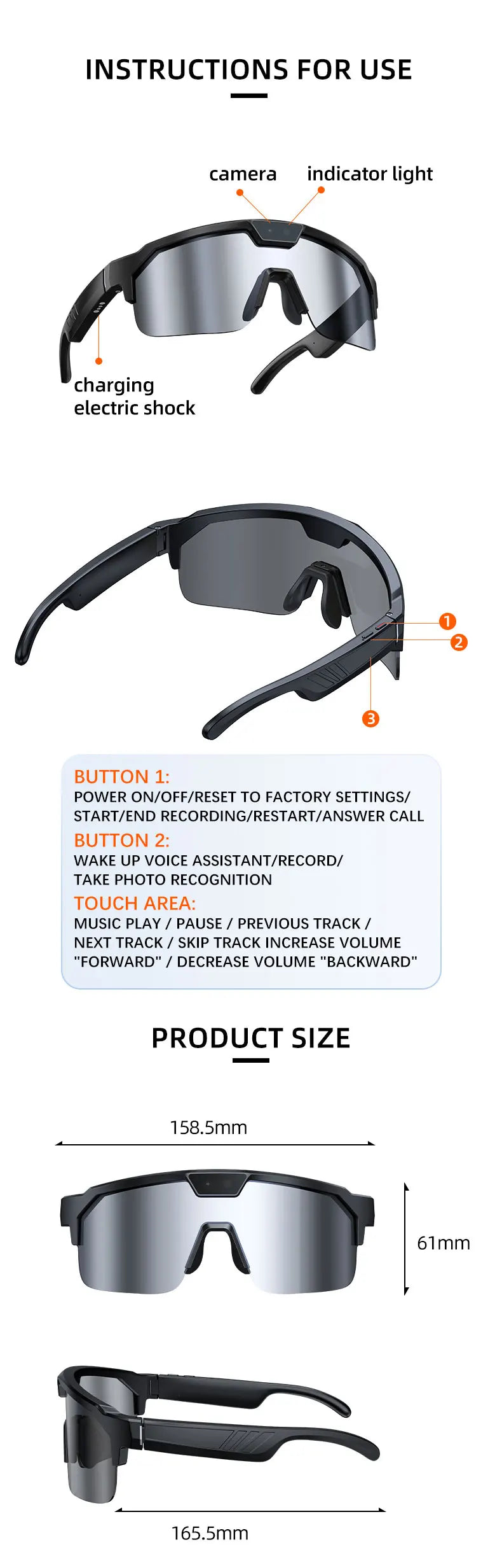 GUHUAVMI Q01 AI Smart Glasses – Dual Camera, 4K Video, Stereo Audio & Real-Time Translation