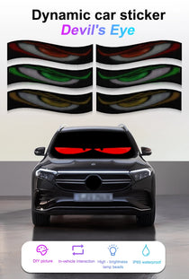 LED Devil Eye Car Display – Programmable RGB Matrix, Bluetooth App Control, IP65, 6 Sizes