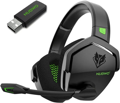 NUBWO G06 Wireless Gaming Headset – 2.4GHz + BT 5.3, 100H Battery, PS5/PS4/PC/Switch