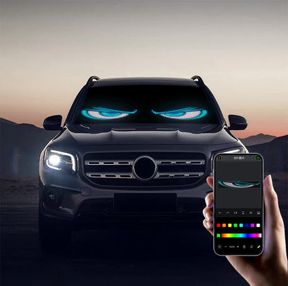 LED Devil Eye Car Display – Programmable RGB Matrix, Bluetooth App Control, IP65, 6 Sizes