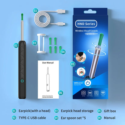 Wireless Ear Camera - HD Ear Wax Removal Tool with LED Light