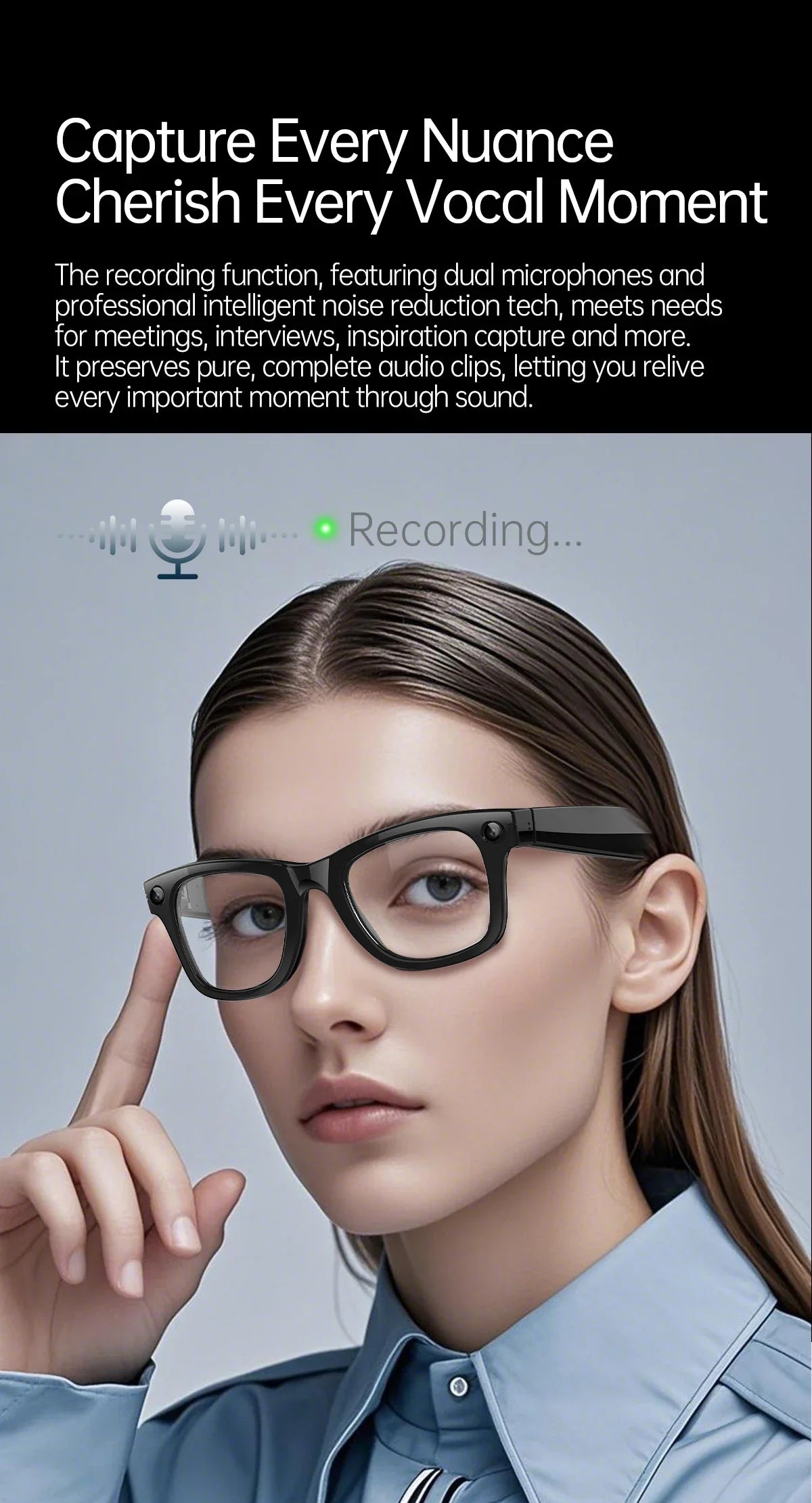 W620 Pro AI Smart Glasses – 4K Camera, Bluetooth 5.3 & Real-Time Translation