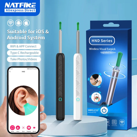 Wireless Ear Camera - HD Ear Wax Removal Tool with LED Light