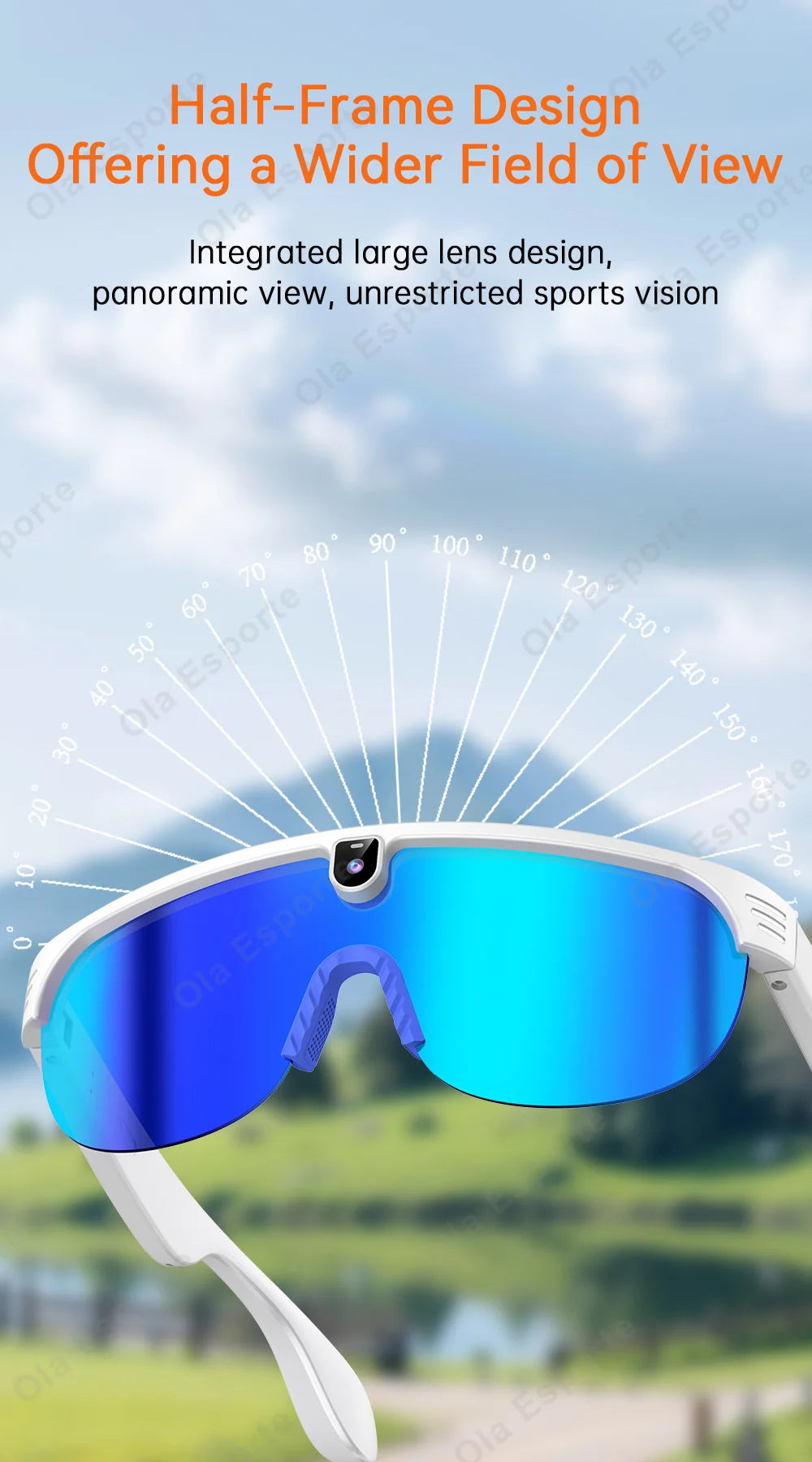 Ola Esporte AI Smart Cycling Glasses – 800MP Sony Camera, 1200P Video & Real-Time Translation