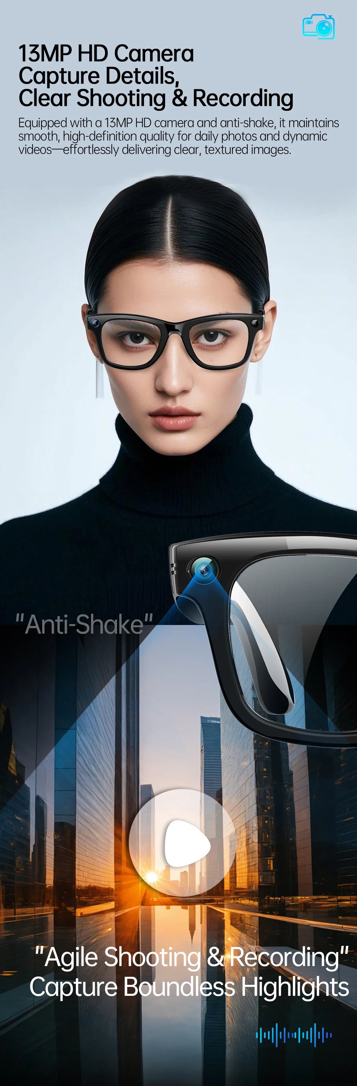 W620 Pro AI Smart Glasses – 4K Camera, Bluetooth 5.3 & Real-Time Translation