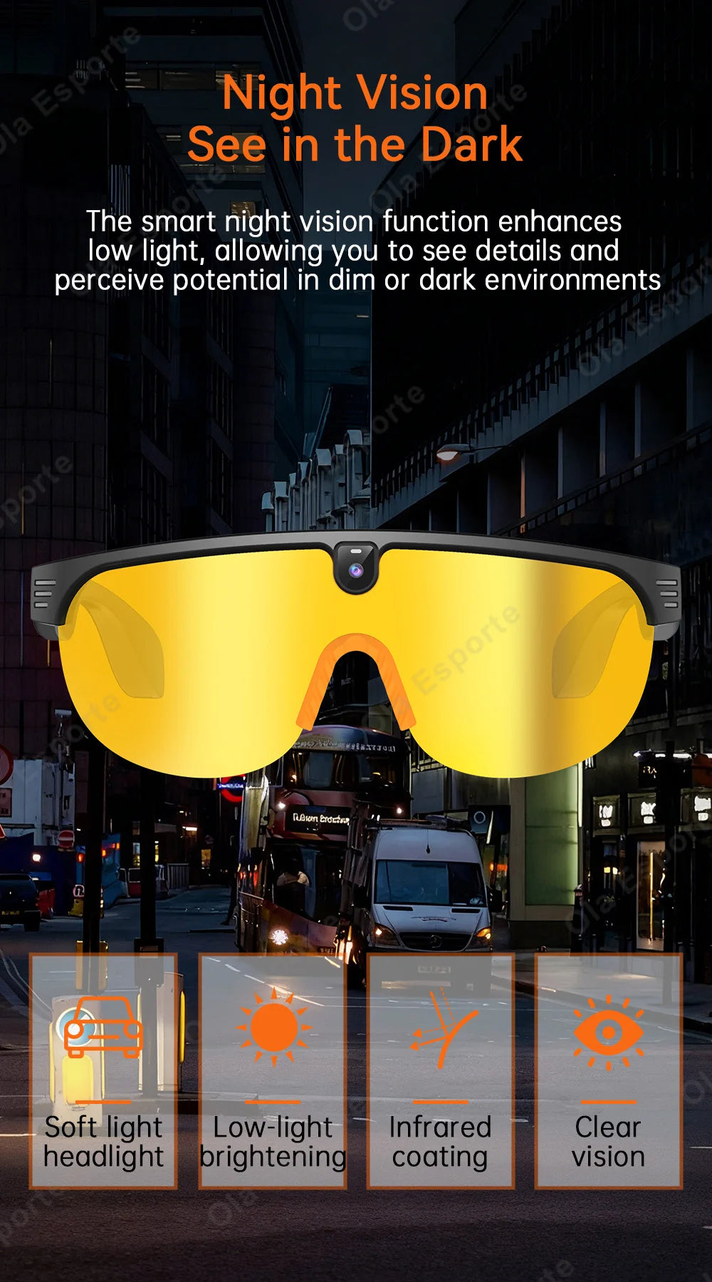 Ola Esporte AI Smart Cycling Glasses – 800MP Sony Camera, 1200P Video & Real-Time Translation