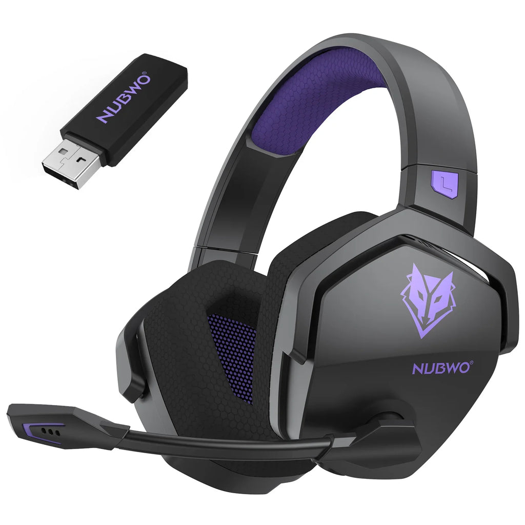 NUBWO G06 Wireless Gaming Headset – 2.4GHz + BT 5.3, 100H Battery, PS5/PS4/PC/Switch