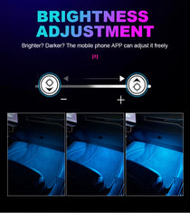RGB LED Car Interior Ambient Light Strip – 16 Colors, Music Sync, IP65, 12V, USB/Cigarette