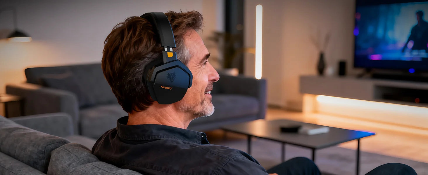 NUBWO G06 Wireless Gaming Headset – 2.4GHz + BT 5.3, 100H Battery, PS5/PS4/PC/Switch