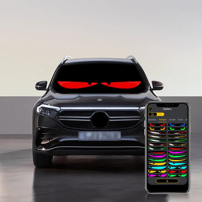 LED Devil Eye Car Display – Programmable RGB Matrix, Bluetooth App Control, IP65, 6 Sizes