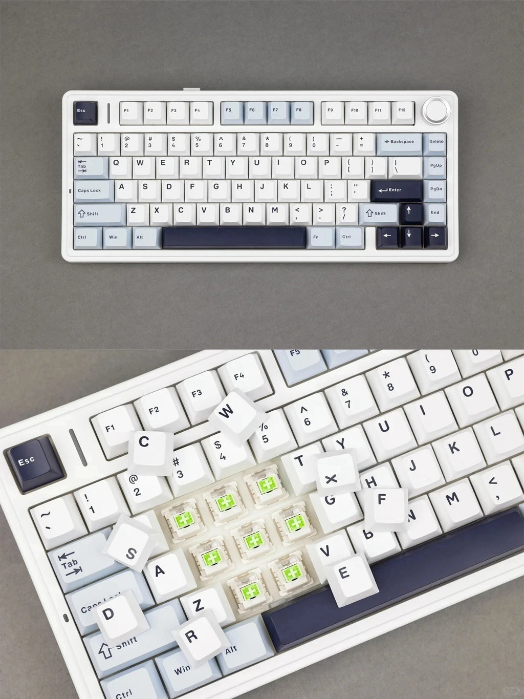 AULA F75 Mechanical Gaming Keyboard – 75%, Triple Mode, RGB, Hot-Swap, Gasket Mount