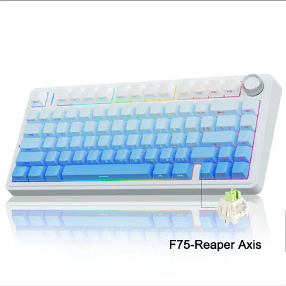 AULA F75 Mechanical Gaming Keyboard – 75%, Triple Mode, RGB, Hot-Swap, Gasket Mount
