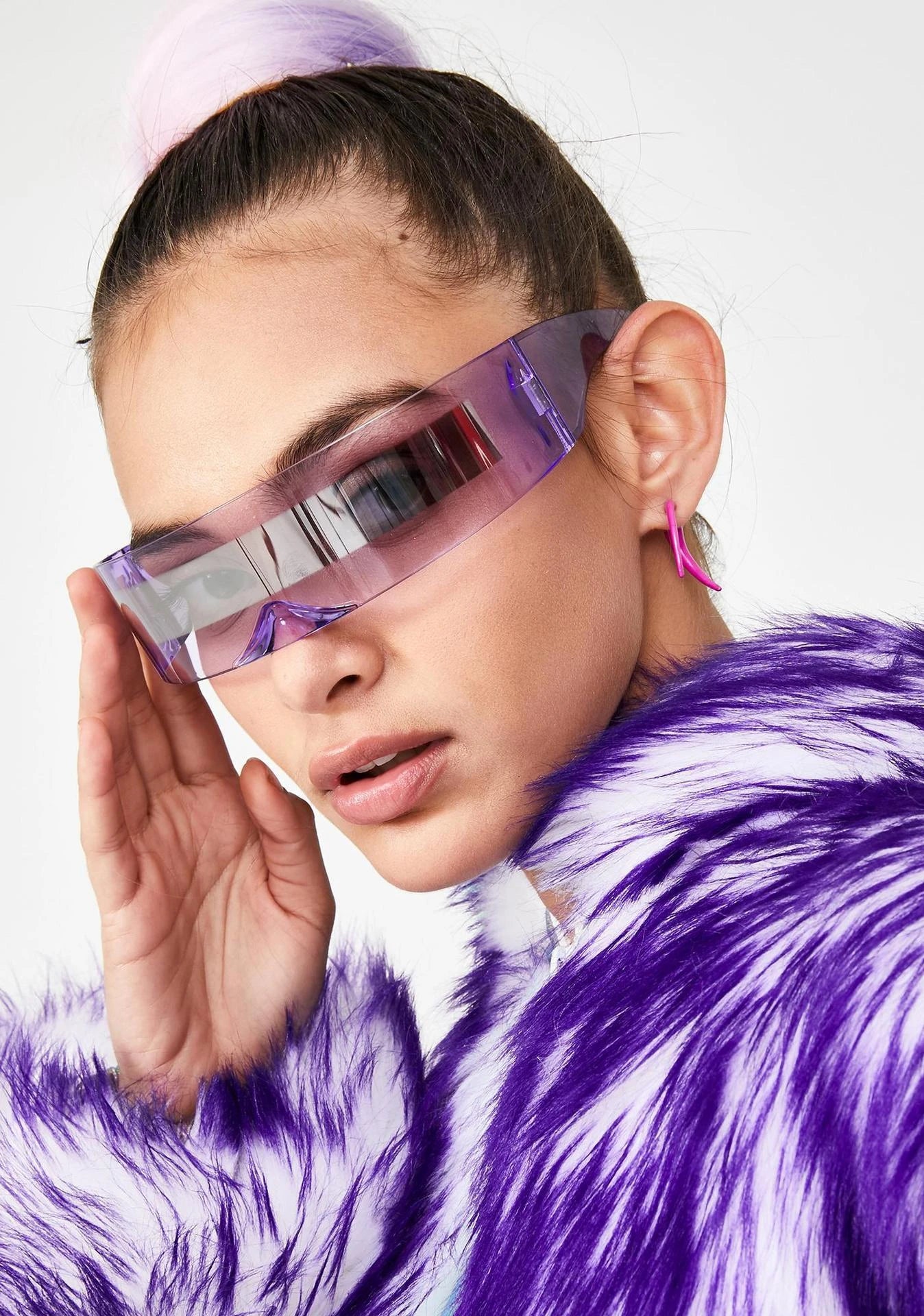 RMM Futuristic Narrow Visor Sunglasses – Mirror Lens, Unisex, 13 Color Options