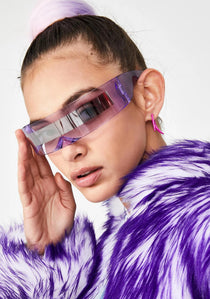 RMM Futuristic Narrow Visor Sunglasses – Mirror Lens, Unisex, 13 Color Options