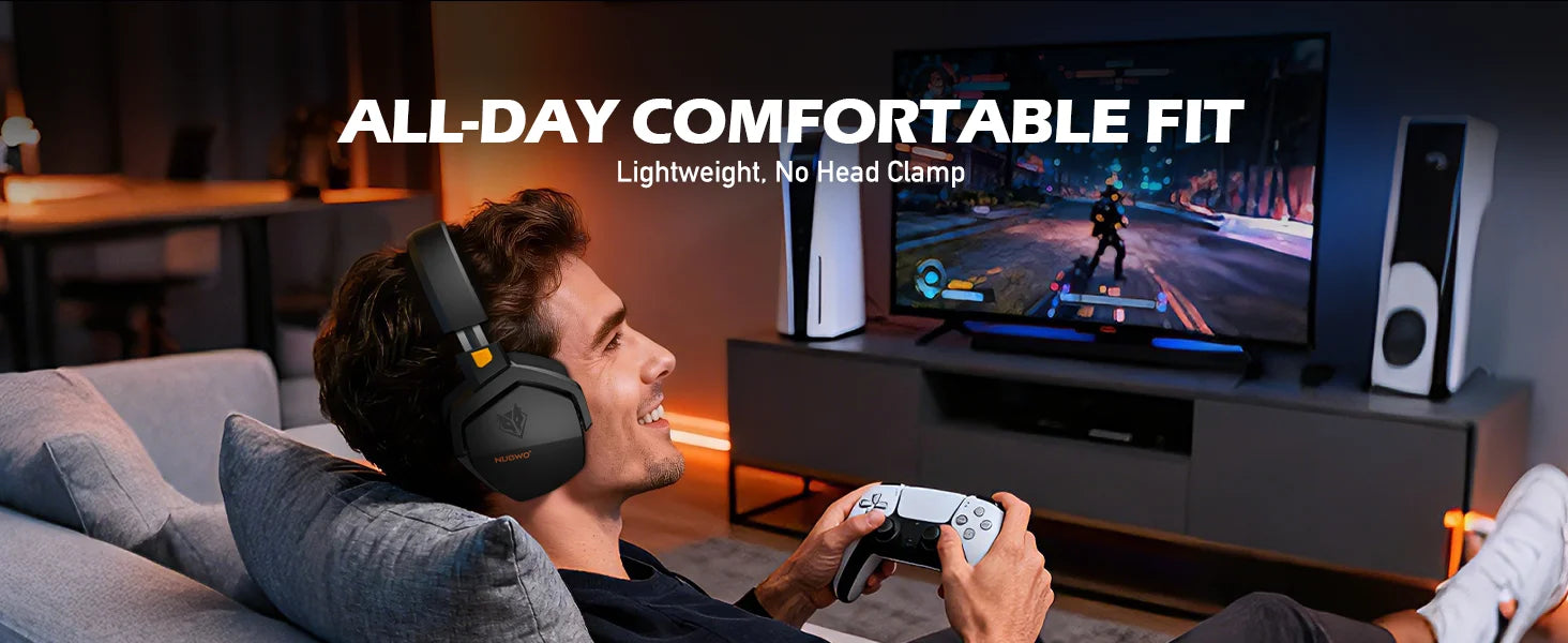 NUBWO G06 Wireless Gaming Headset – 2.4GHz + BT 5.3, 100H Battery, PS5/PS4/PC/Switch