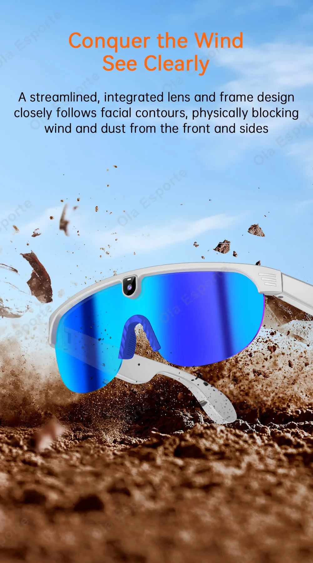 Ola Esporte AI Smart Cycling Glasses – 800MP Sony Camera, 1200P Video & Real-Time Translation