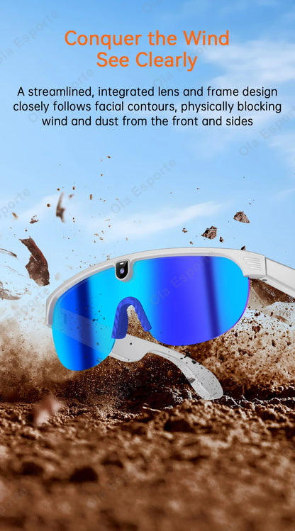 Ola Esporte AI Smart Cycling Glasses – 800MP Sony Camera, 1200P Video & Real-Time Translation